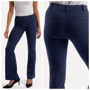 BETABRAND Bootcut Dress Pant Yoga Pant Navy Blue Sz Small